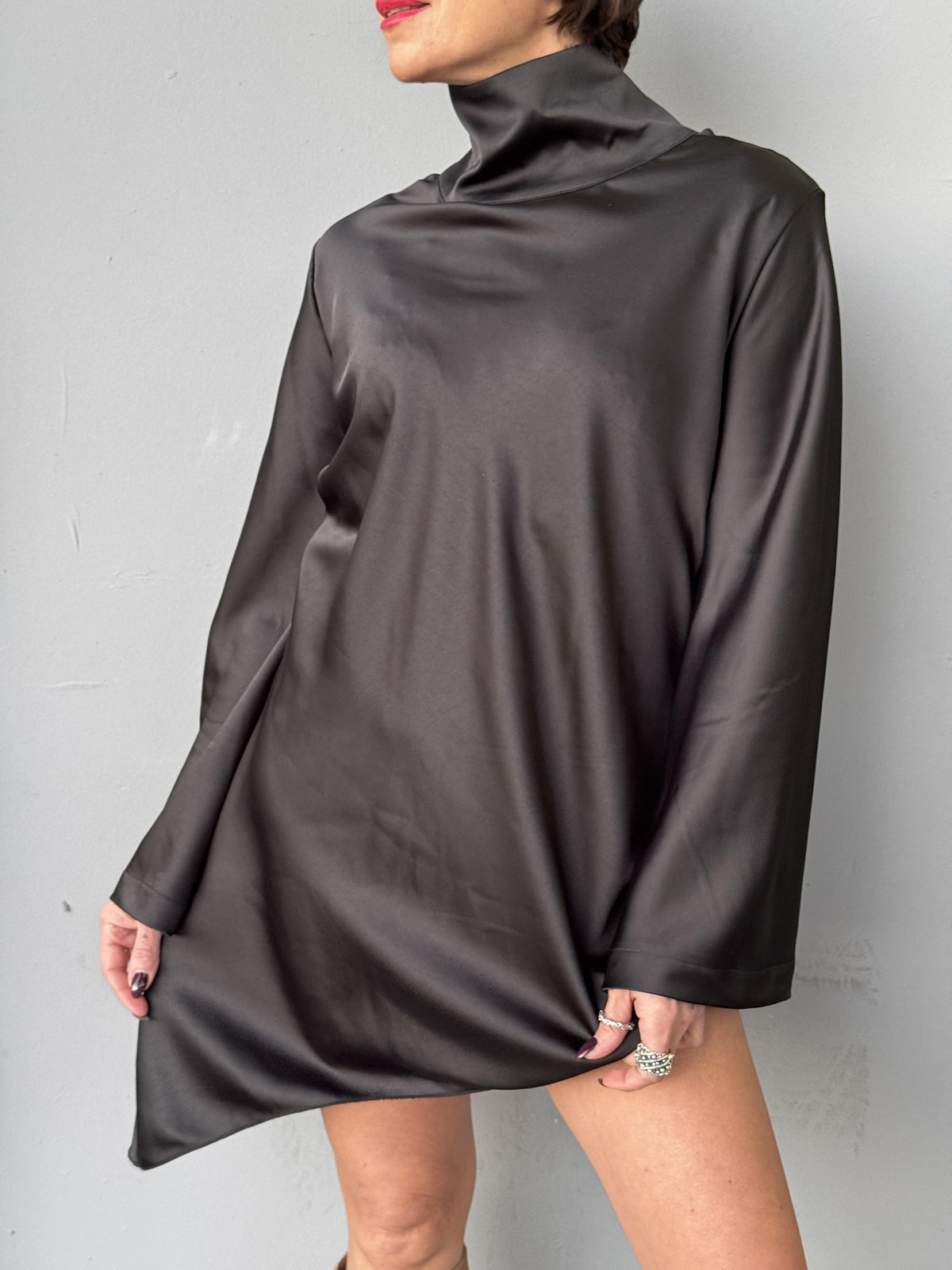 Blusa collo alto