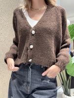 cardigan 3 bottoni gioiello