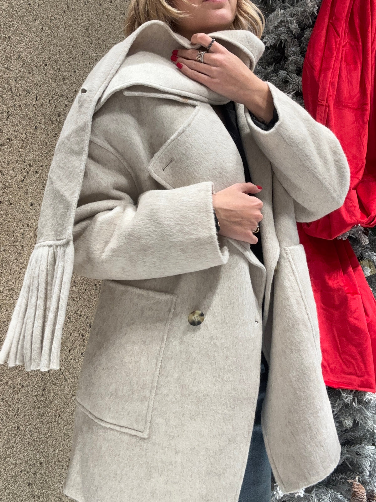 Cappotto collo sciarpa