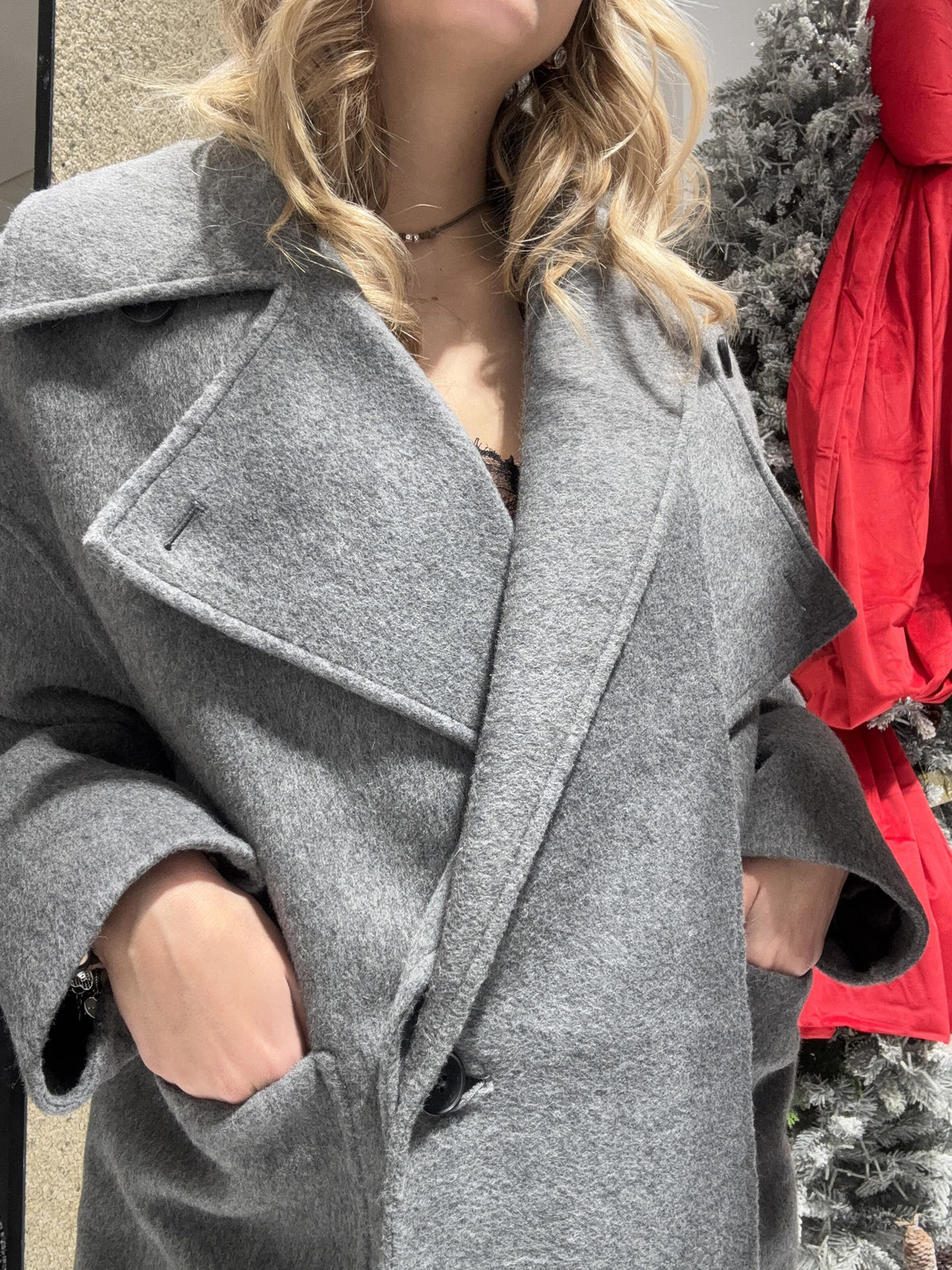 Cappotto collo sciarpa