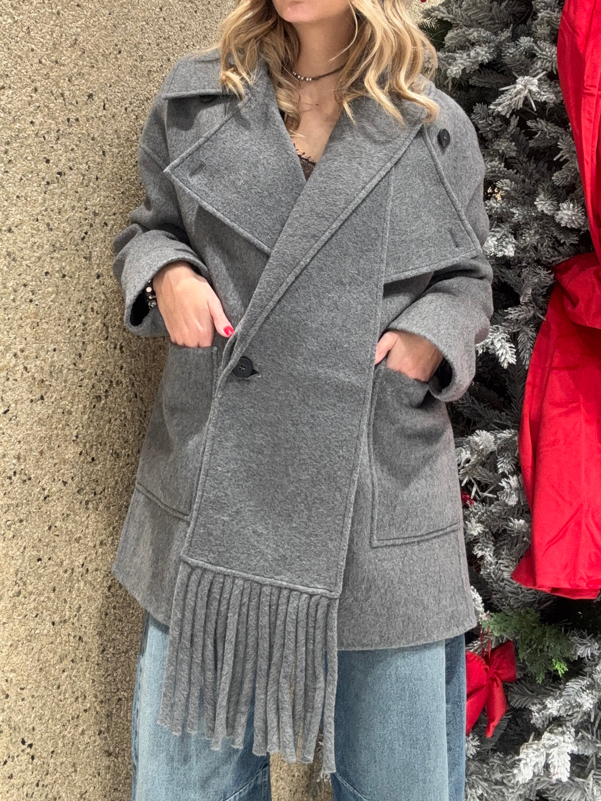 Cappotto collo sciarpa