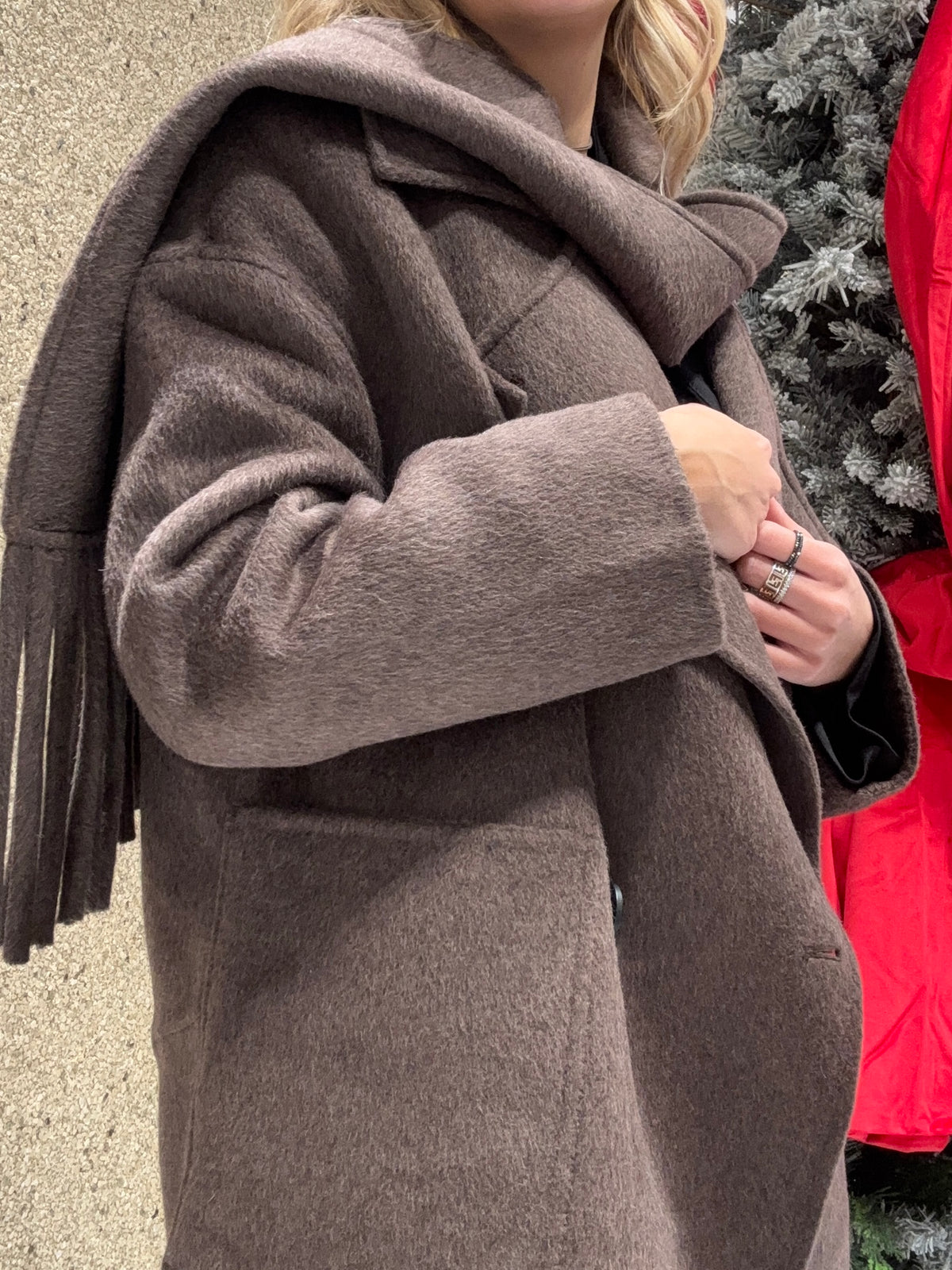 Cappotto collo sciarpa