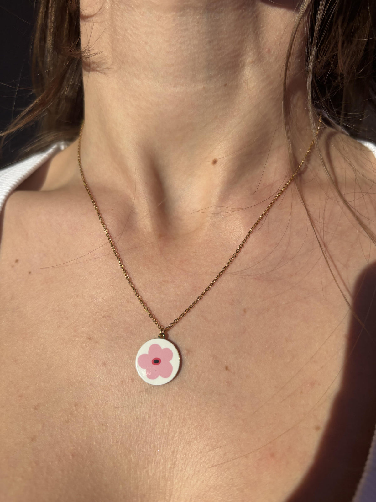 Collana "mini fiore rosa"