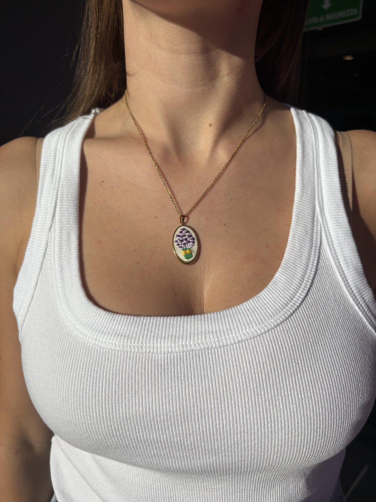 Collana "Bouquet viola"