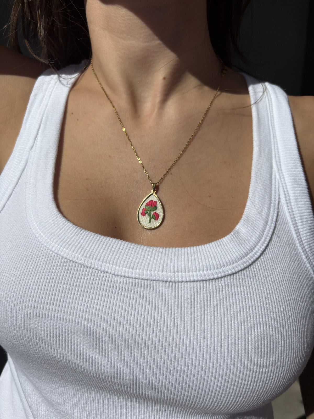Collana "Geranio fucsia"