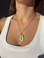 Collana girasole ricamato