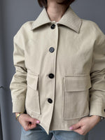 Giacca con collo ecopelle