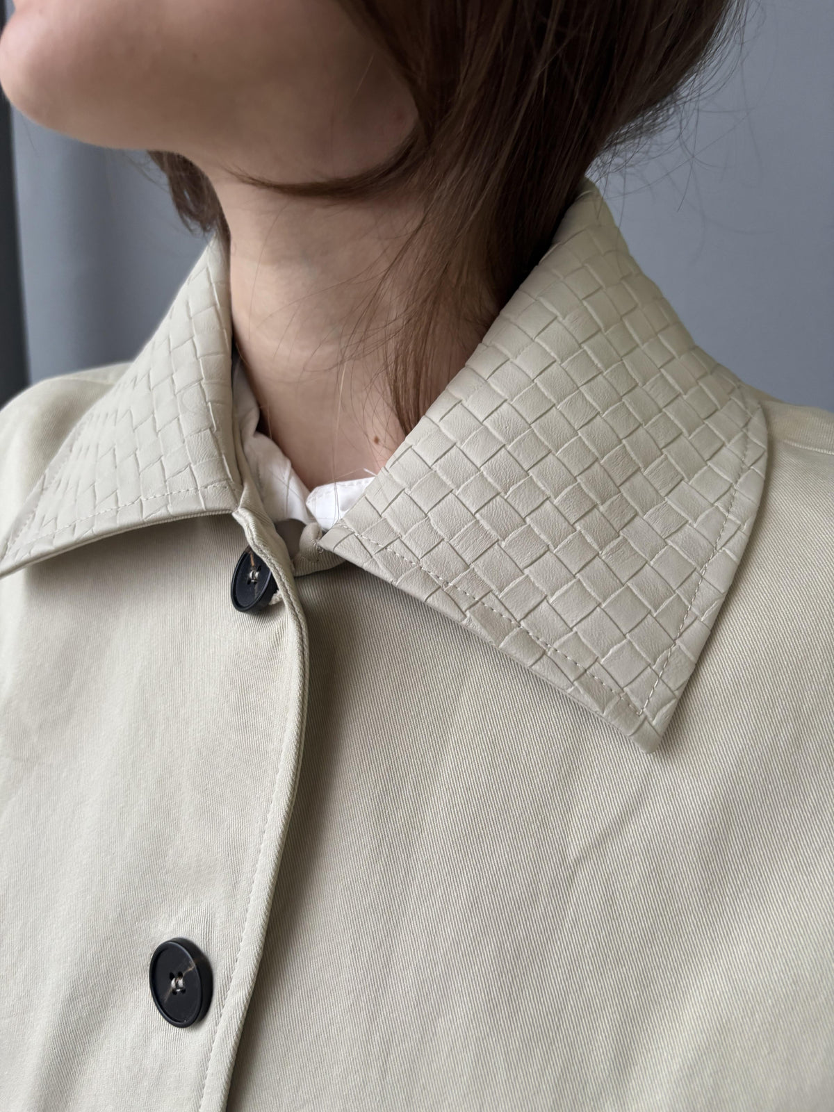 Giacca con collo ecopelle