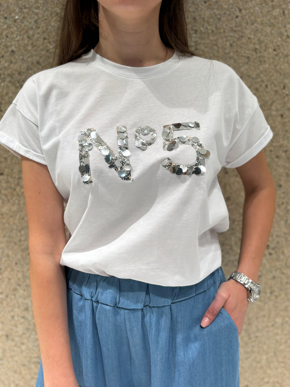 T-shirt n.5 pailletes