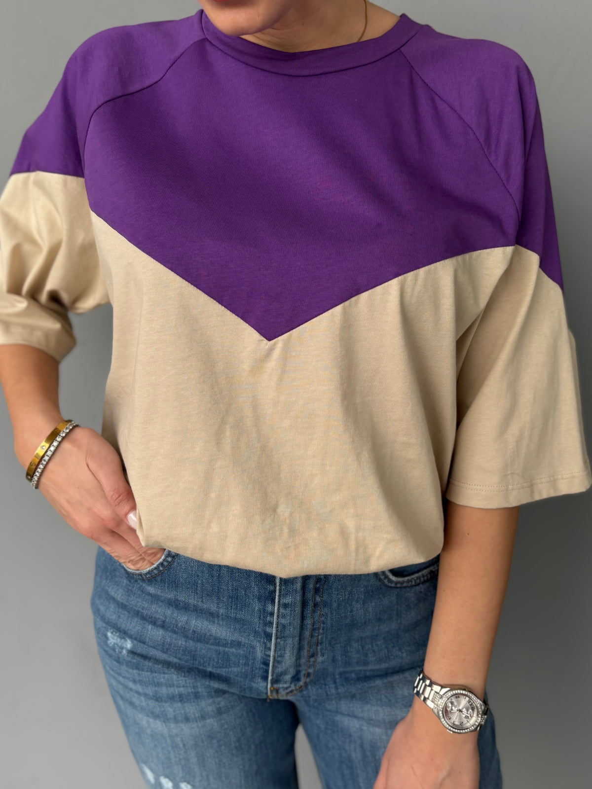 T-shirt bicolor