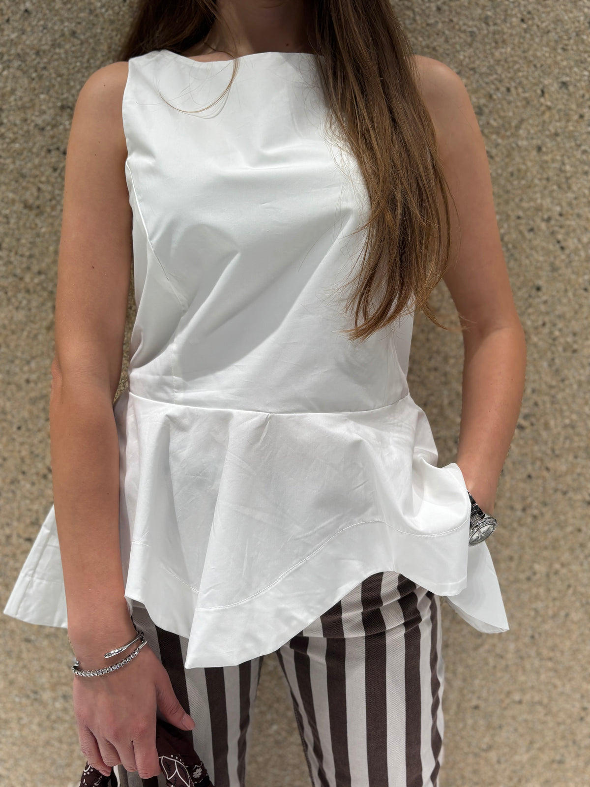 Top svasato in cotone