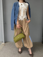Pantalone cargo bicolor