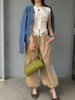 Pantalone cargo bicolor