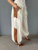 Pantalone cargo bicolor