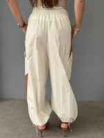 Pantalone cargo bicolor
