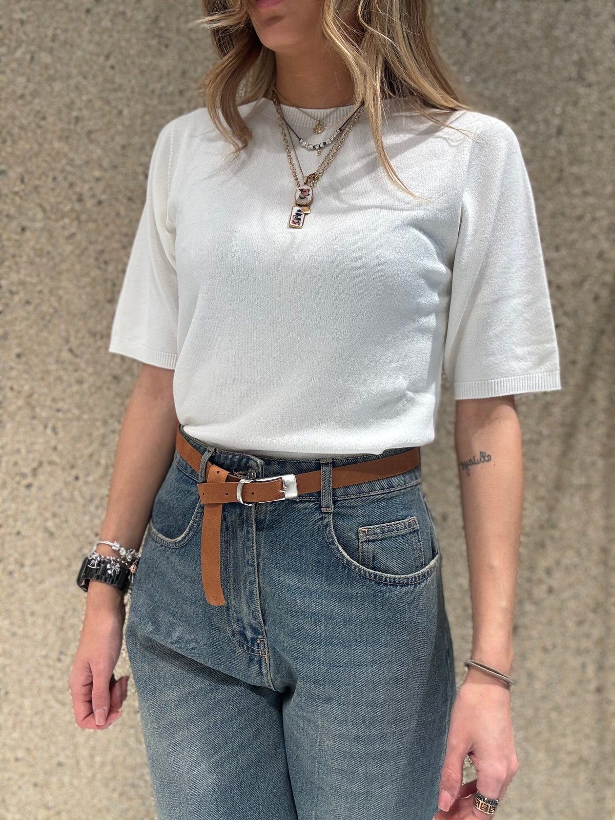 T-shirt di cotone girocollo