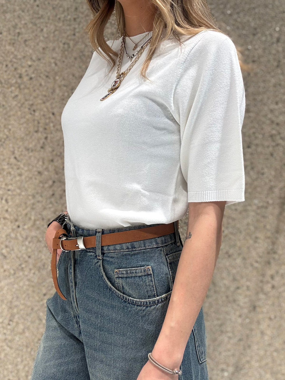 T-shirt di cotone girocollo