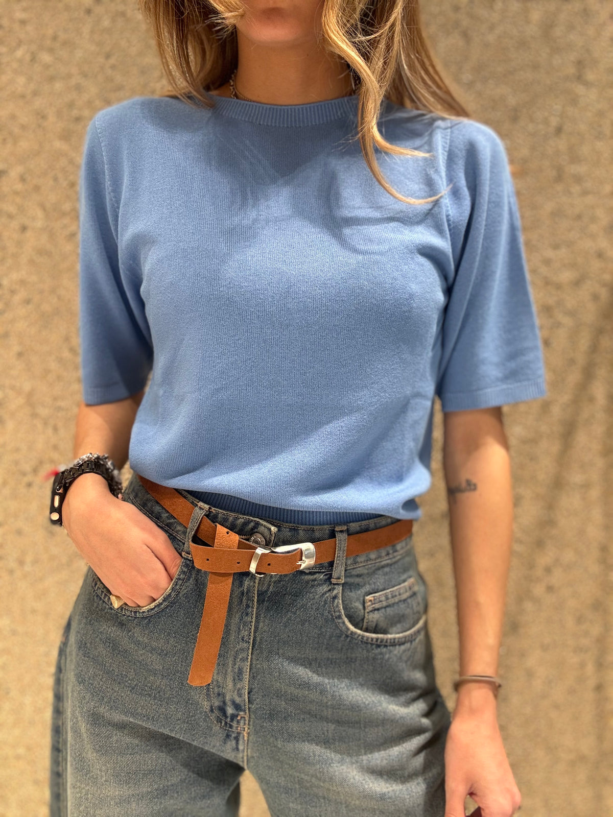 T-shirt di cotone girocollo