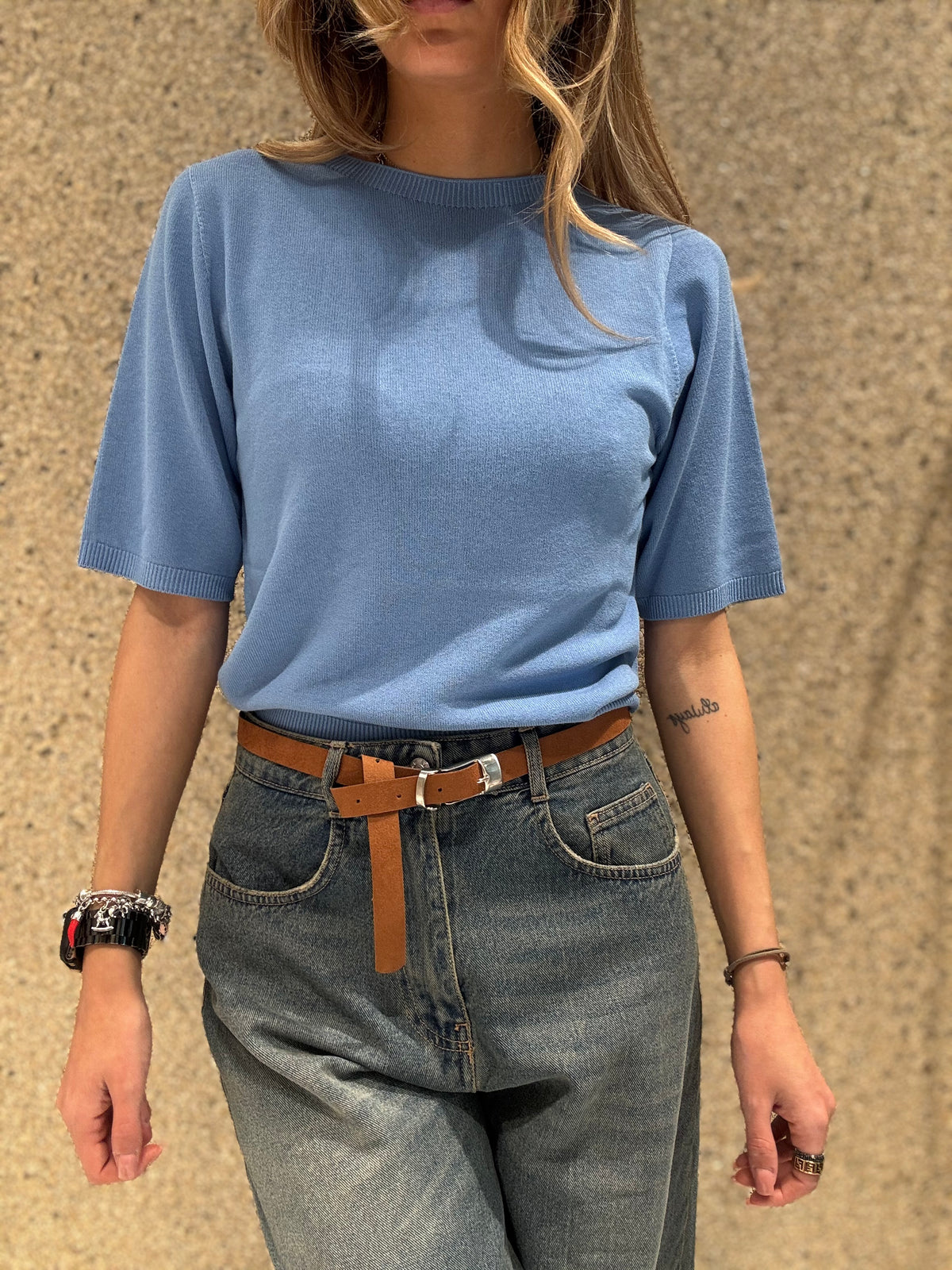 T-shirt di cotone girocollo