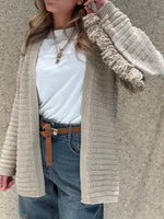 Cardigan con frange