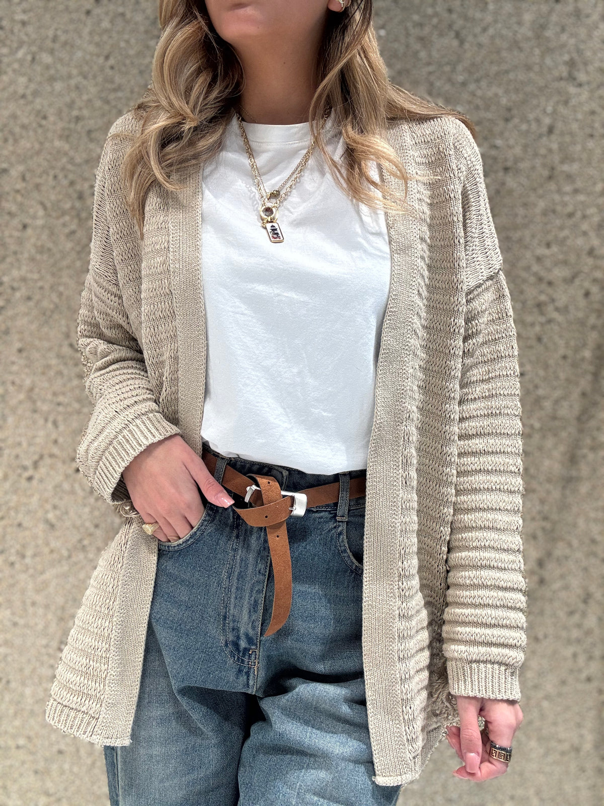 Cardigan con frange