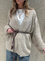Cardigan con frange