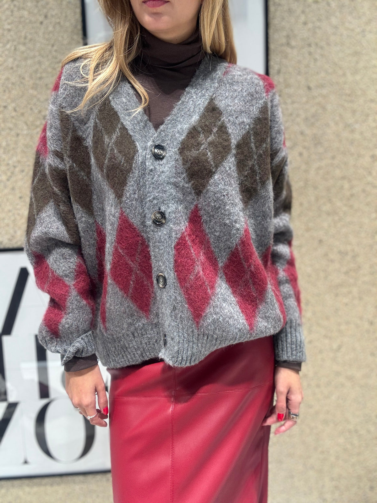 Cardigan a rombi