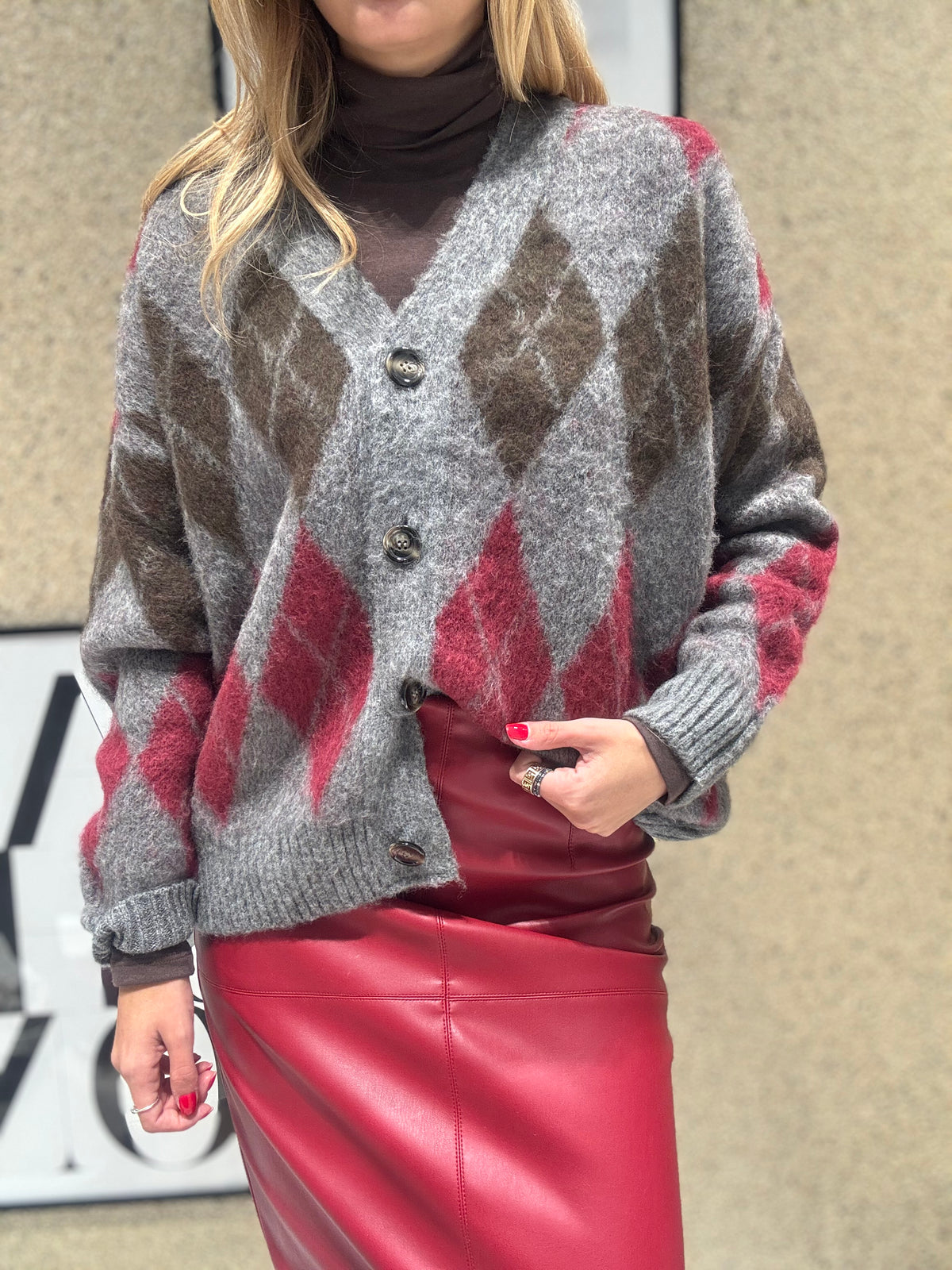 Cardigan a rombi