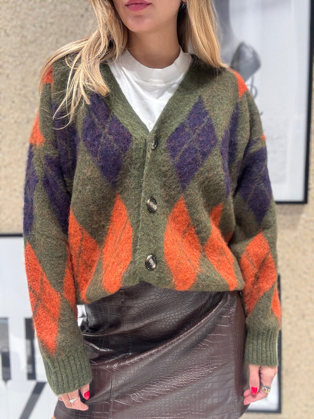 Cardigan a rombi
