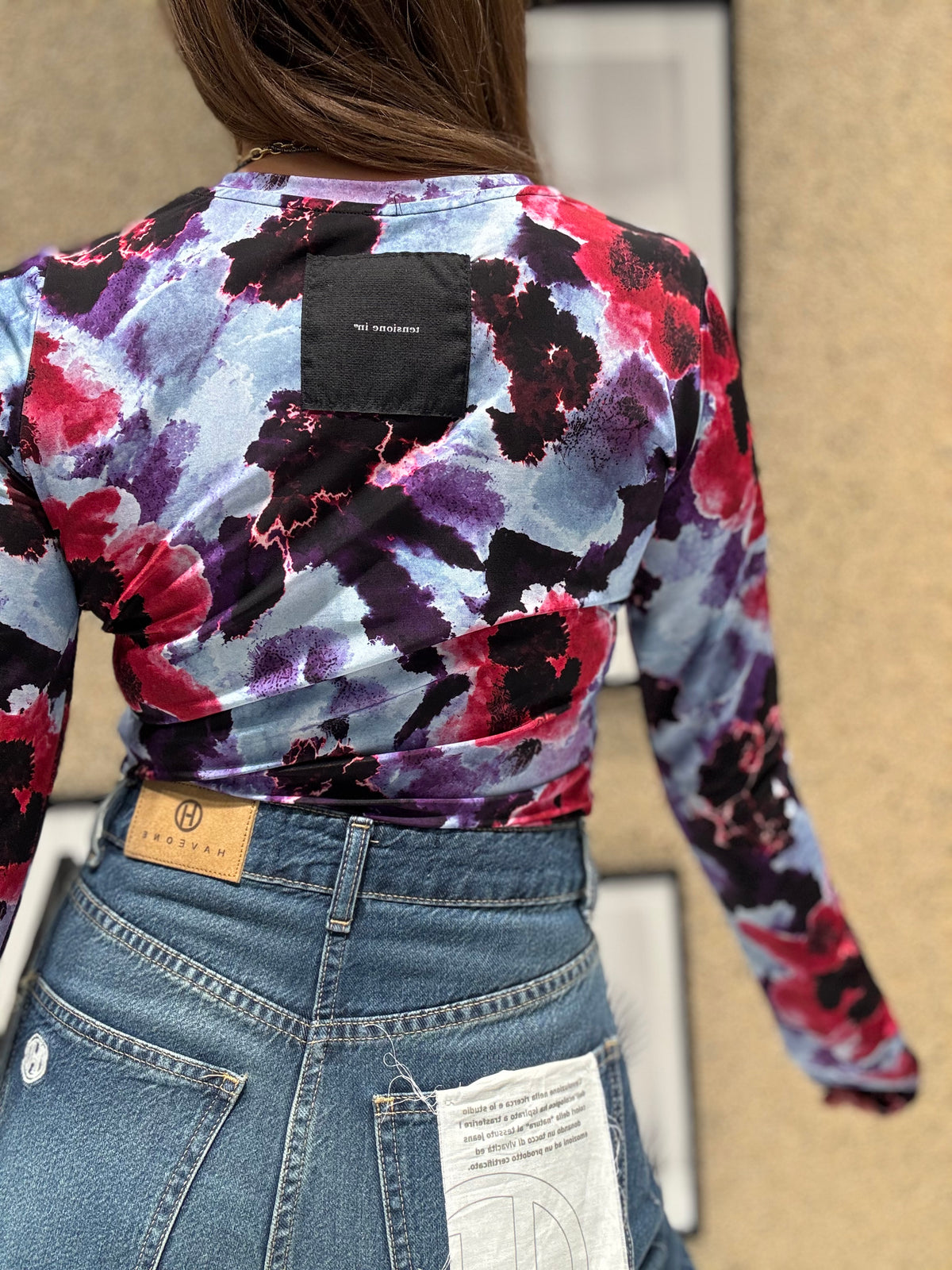 Blusa flower bordeaux