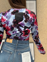 Blusa flower bordeaux