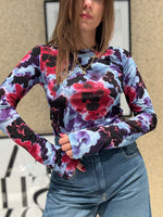 Blusa flower bordeaux