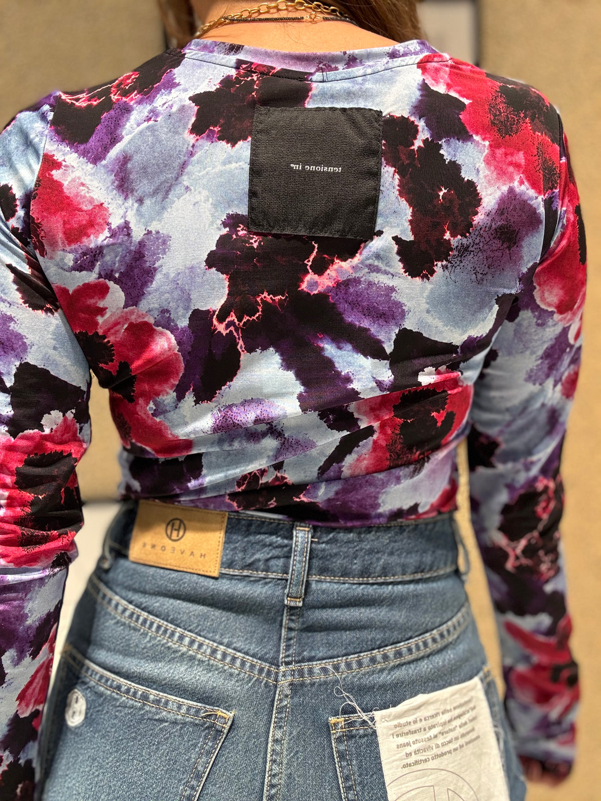 Blusa flower bordeaux