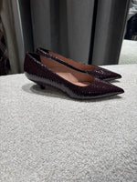 Dècolletè vernice pitone bordeaux