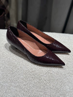 Dècolletè vernice pitone bordeaux