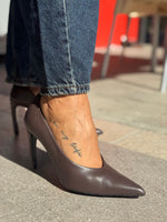 Decollete in pelle moro