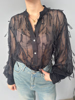 Camicia in voile trasparente
