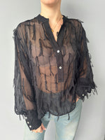 Camicia in voile trasparente