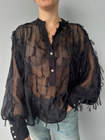 Camicia in voile trasparente