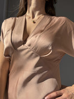 Abito manica corta in satin