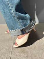 Décolleté sabot in pelle