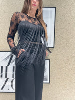 Body mix con frange sul davanti