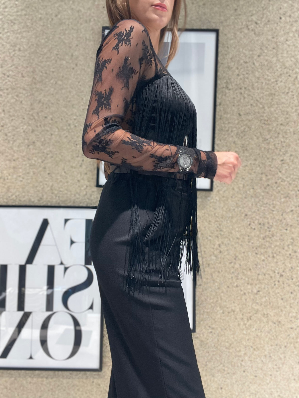 Body mix con frange sul davanti