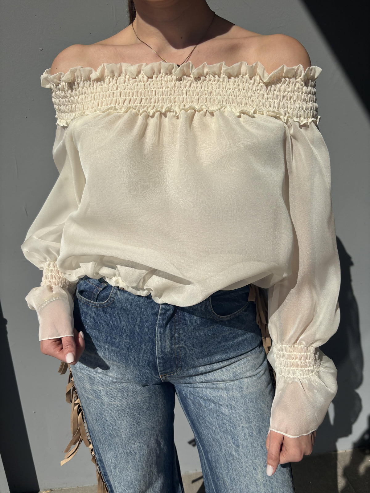 Camicia scollo dritto