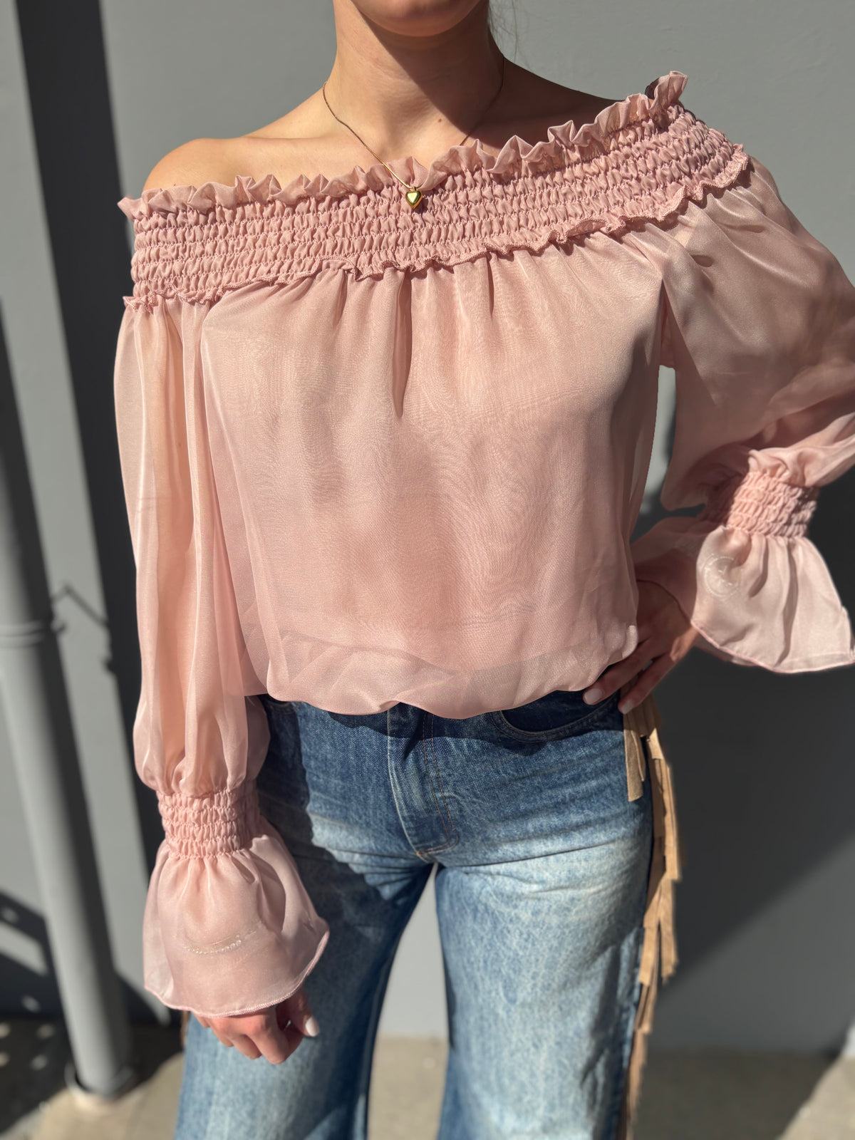 Camicia scollo dritto