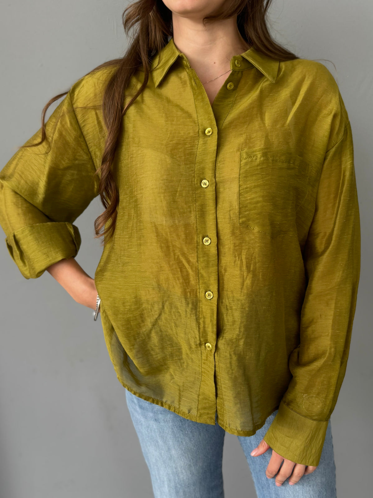 Camicia satin rosa con schiena scoperta