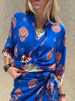 Camicia coreana manica corta abbottonata