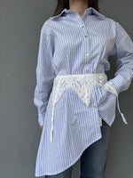 Camicia fondo diagonale e giarrettiera