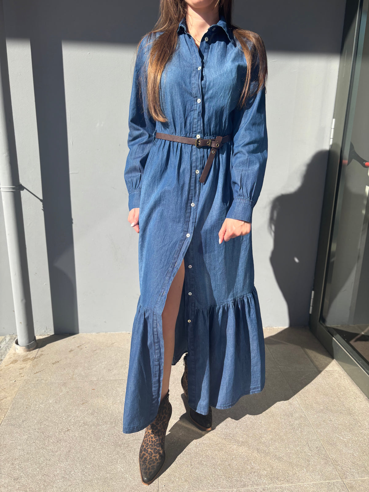 Abito chemisier in denim