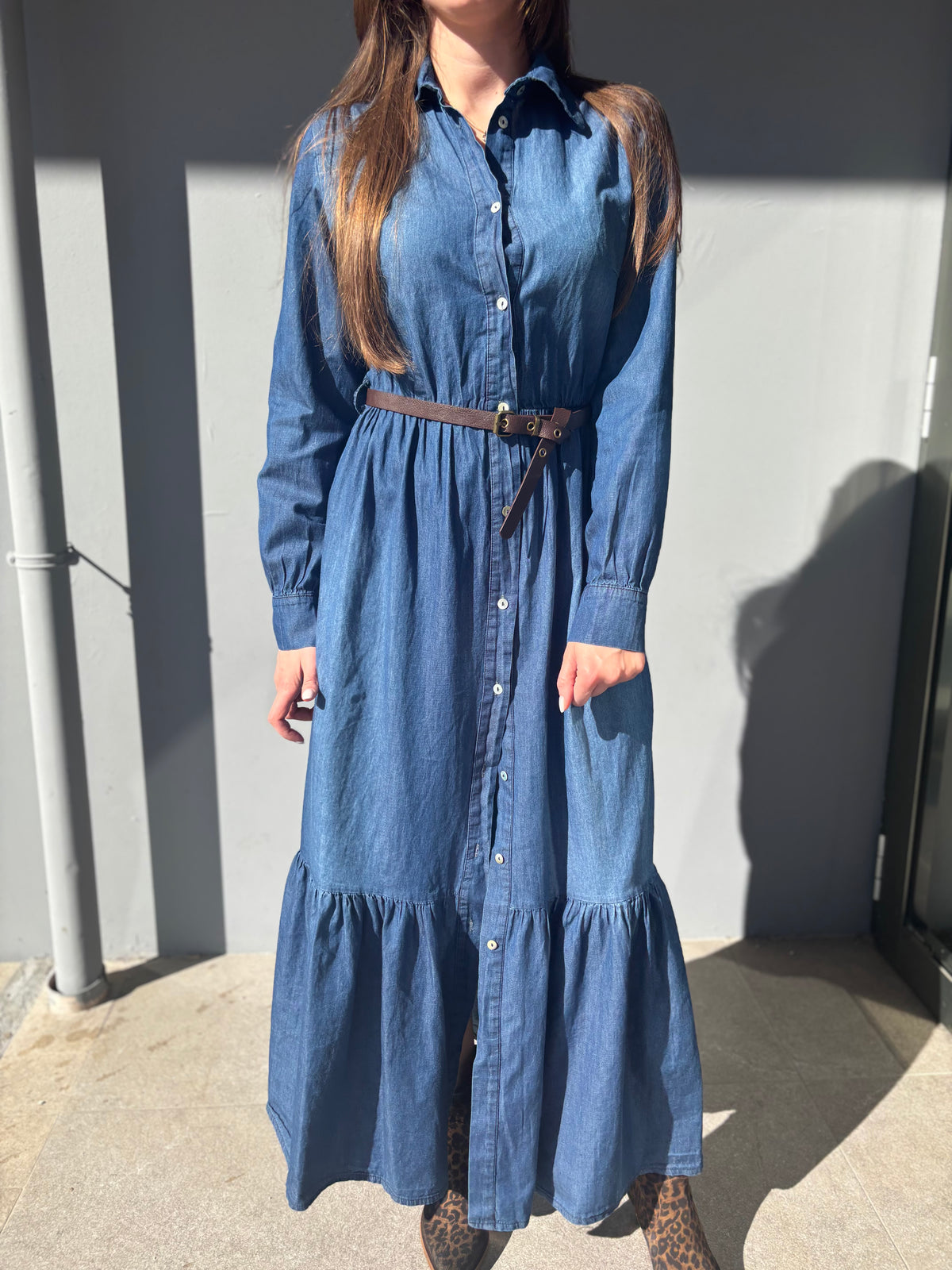 Abito chemisier in denim